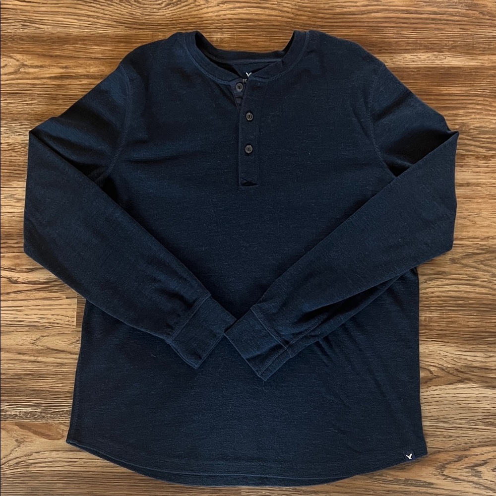 Men's dark navy Henley Shirt
